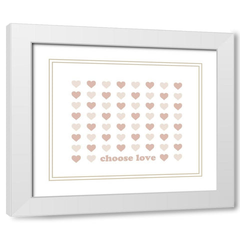 Choose Love White Modern Wood Framed Art Print with Double Matting by Straatsma, Leah