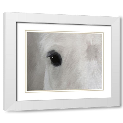 Pale Horse White Modern Wood Framed Art Print with Double Matting by Straatsma, Leah