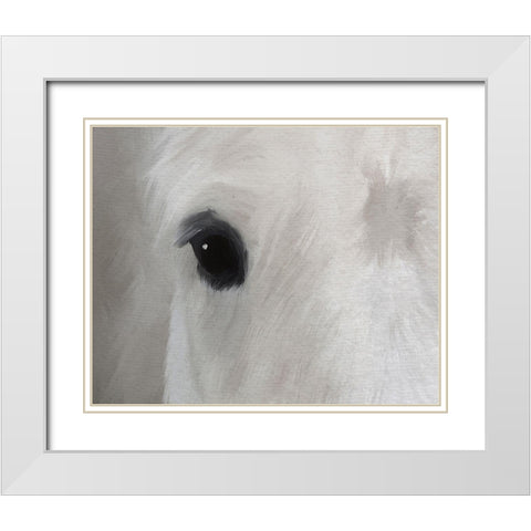 Pale Horse White Modern Wood Framed Art Print with Double Matting by Straatsma, Leah