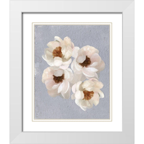 Artsy Florals White Modern Wood Framed Art Print with Double Matting by Straatsma, Leah