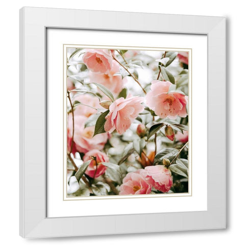 Moody Pink FLorals 16x20 White Modern Wood Framed Art Print with Double Matting by Straatsma, Leah