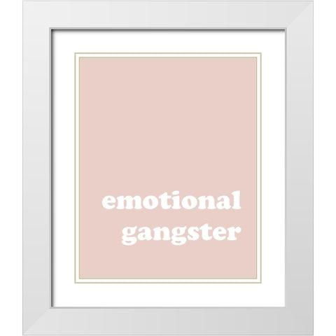 Emotional Gangster White Modern Wood Framed Art Print with Double Matting by Straatsma, Leah