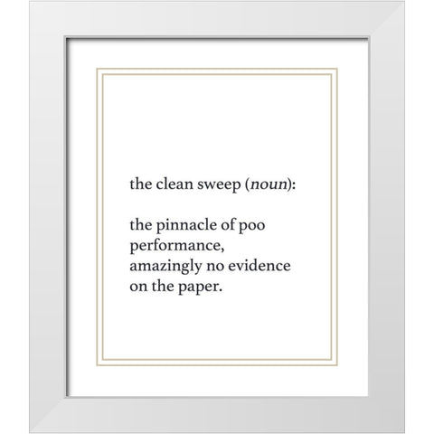 Clean Sweep White Modern Wood Framed Art Print with Double Matting by Straatsma, Leah