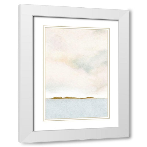 Morning View From The Dock 2 White Modern Wood Framed Art Print with Double Matting by Straatsma, Leah