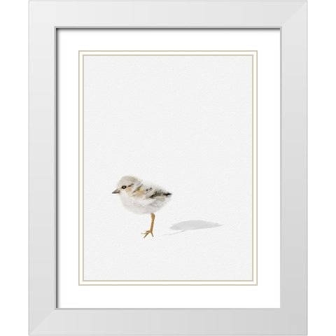 Baby Shorebird White Modern Wood Framed Art Print with Double Matting by Straatsma, Leah