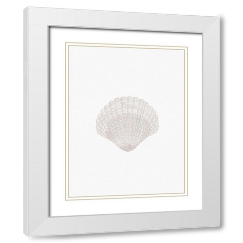 Sweet Seashell White Modern Wood Framed Art Print with Double Matting by Straatsma, Leah