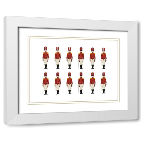 Toy Soldiers White Modern Wood Framed Art Print with Double Matting by Straatsma, Leah