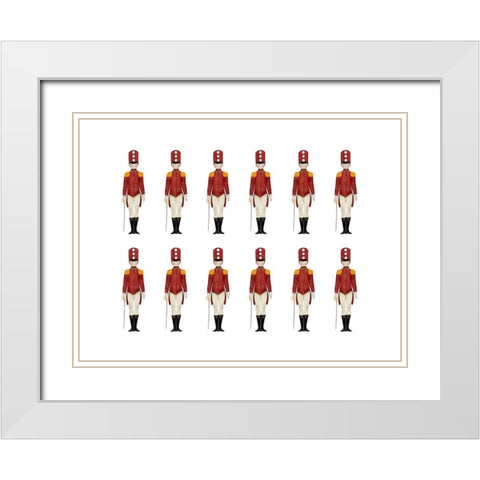 Toy Soldiers White Modern Wood Framed Art Print with Double Matting by Straatsma, Leah