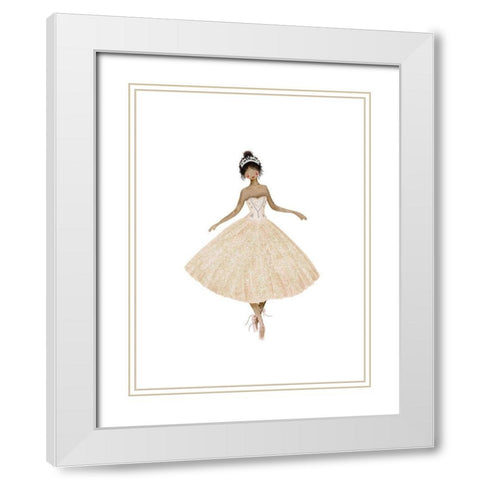 Sugar Plum Fairy White Modern Wood Framed Art Print with Double Matting by Straatsma, Leah