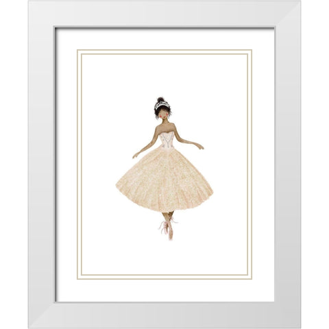 Sugar Plum Fairy White Modern Wood Framed Art Print with Double Matting by Straatsma, Leah