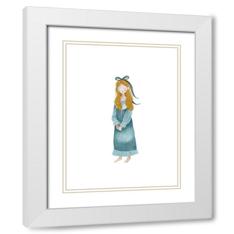 Clara White Modern Wood Framed Art Print with Double Matting by Straatsma, Leah