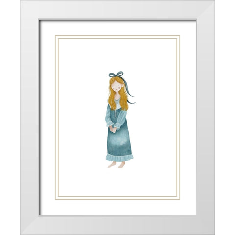 Clara White Modern Wood Framed Art Print with Double Matting by Straatsma, Leah