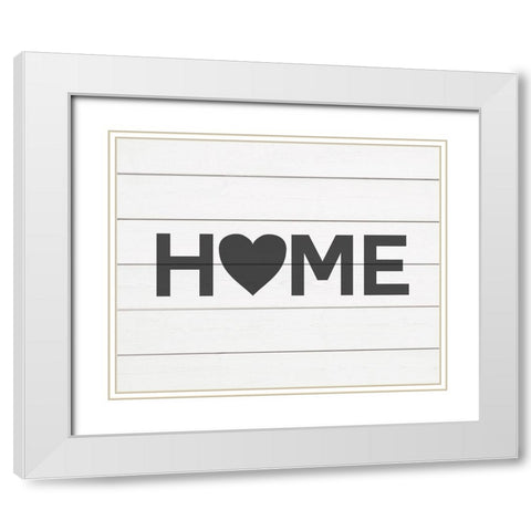 Home Shiplap White Modern Wood Framed Art Print with Double Matting by Straatsma, Leah