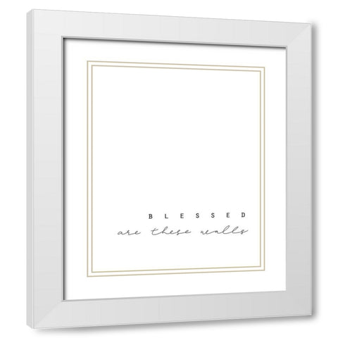 Blessed White Modern Wood Framed Art Print with Double Matting by Straatsma, Leah