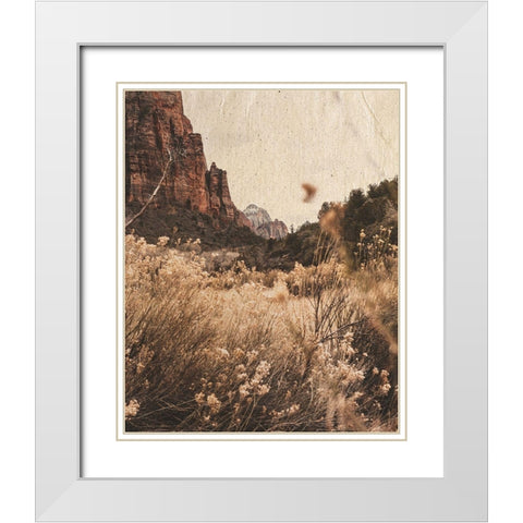 Mountain Range White Modern Wood Framed Art Print with Double Matting by Straatsma, Leah