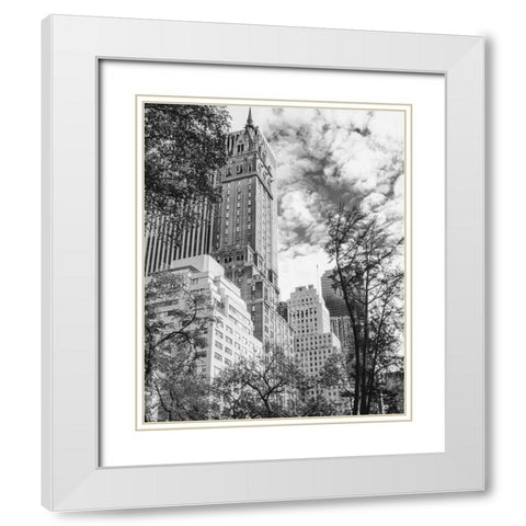 NYC Park Ave White Modern Wood Framed Art Print with Double Matting by Straatsma, Leah