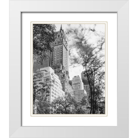 NYC Park Ave White Modern Wood Framed Art Print with Double Matting by Straatsma, Leah