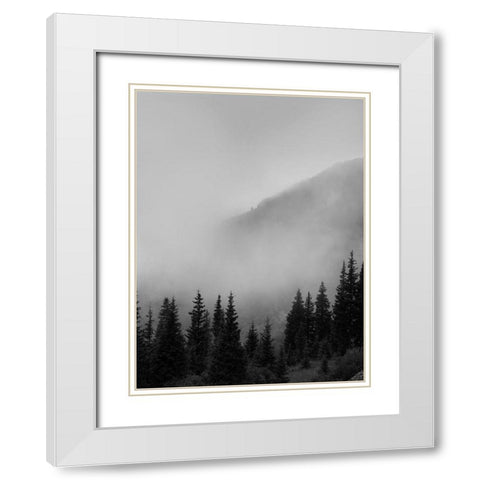 Smokey Mountains White Modern Wood Framed Art Print with Double Matting by Straatsma, Leah