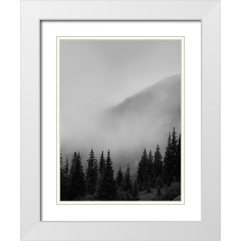 Smokey Mountains White Modern Wood Framed Art Print with Double Matting by Straatsma, Leah