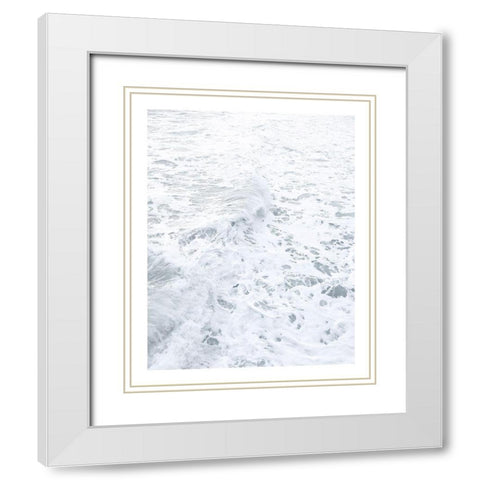 White Waves White Modern Wood Framed Art Print with Double Matting by Straatsma, Leah