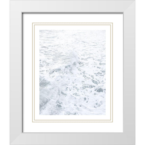 White Waves White Modern Wood Framed Art Print with Double Matting by Straatsma, Leah