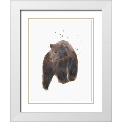 Blue Bear White Modern Wood Framed Art Print with Double Matting by Straatsma, Leah