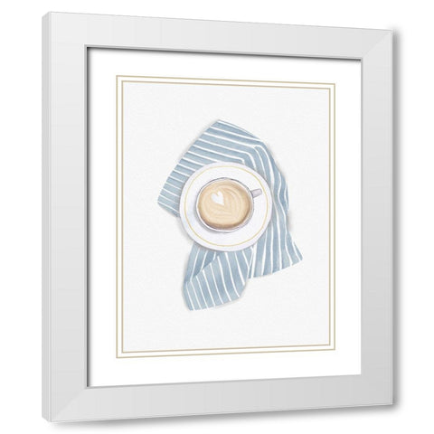 Coffee Is Love White Modern Wood Framed Art Print with Double Matting by Straatsma, Leah