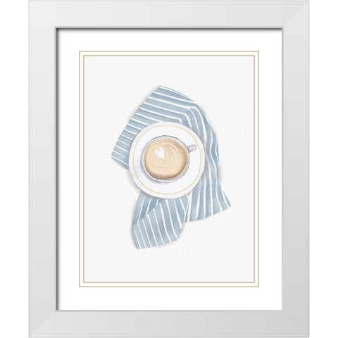 Coffee Is Love White Modern Wood Framed Art Print with Double Matting by Straatsma, Leah