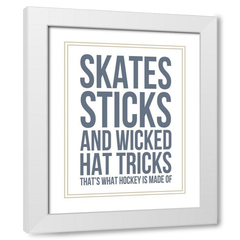 What Hockey Is Made Of White Modern Wood Framed Art Print with Double Matting by Straatsma, Leah
