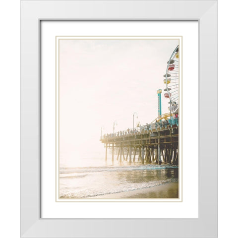 Rosy Pier White Modern Wood Framed Art Print with Double Matting by Straatsma, Leah