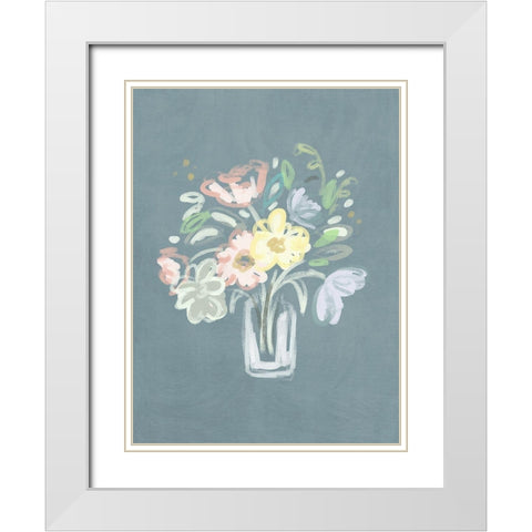 A Bouquet for Rosalind White Modern Wood Framed Art Print with Double Matting by Straatsma, Leah