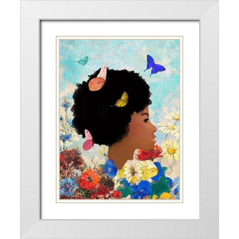 Equality Garden White Modern Wood Framed Art Print with Double Matting by Straatsma, Leah