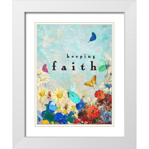 Keeping Faith White Modern Wood Framed Art Print with Double Matting by Straatsma, Leah