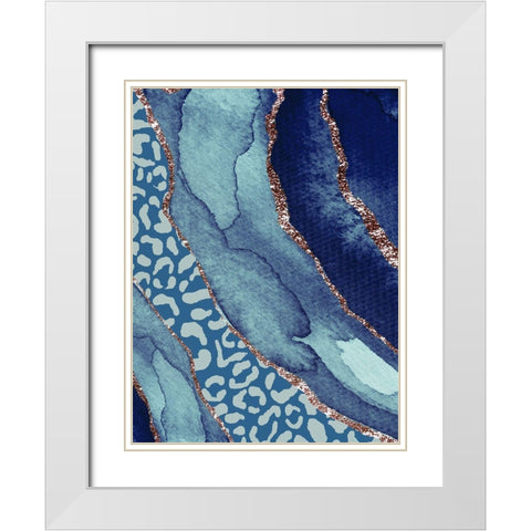 Ocean Cheetah White Modern Wood Framed Art Print with Double Matting by Straatsma, Leah