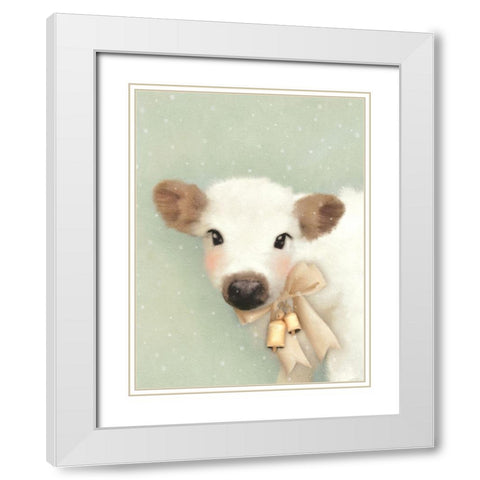 Cow Bells White Modern Wood Framed Art Print with Double Matting by Straatsma, Leah