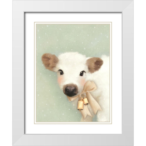 Cow Bells White Modern Wood Framed Art Print with Double Matting by Straatsma, Leah