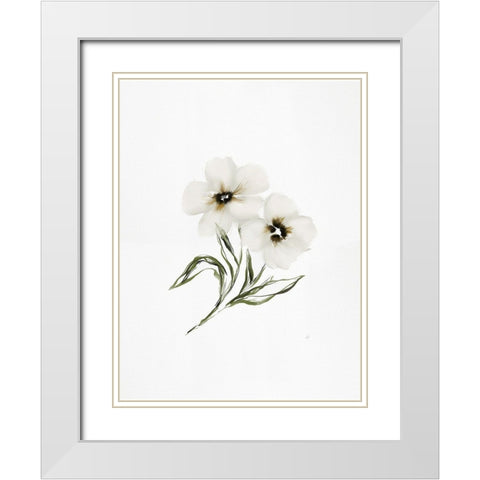 Lovely Florals White Modern Wood Framed Art Print with Double Matting by Straatsma, Leah