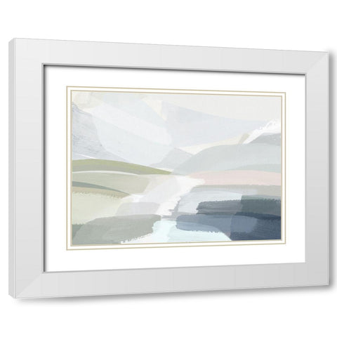 Brushstroke Landscape White Modern Wood Framed Art Print with Double Matting by Straatsma, Leah
