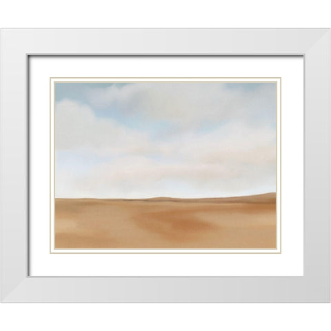 Wheat Fields White Modern Wood Framed Art Print with Double Matting by Straatsma, Leah