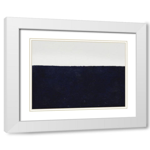 Blue Oyster White Modern Wood Framed Art Print with Double Matting by Straatsma, Leah