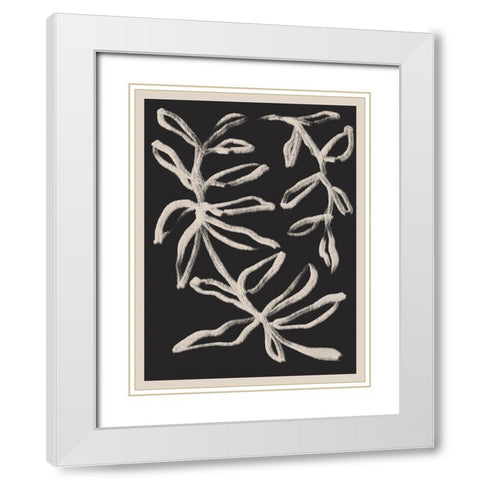 Botanical Vines 2 White Modern Wood Framed Art Print with Double Matting by Straatsma, Leah
