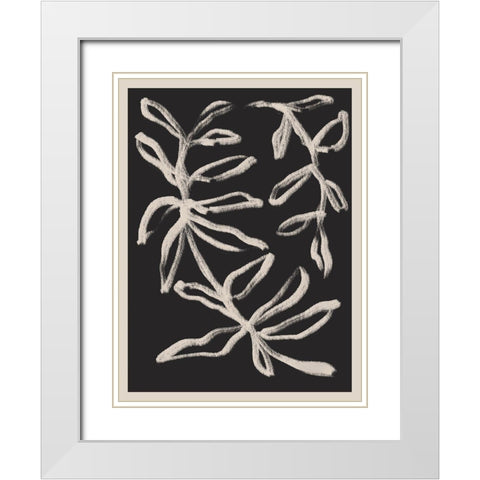Botanical Vines 2 White Modern Wood Framed Art Print with Double Matting by Straatsma, Leah