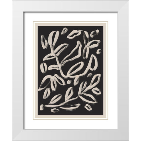 Botanical Vines 3 White Modern Wood Framed Art Print with Double Matting by Straatsma, Leah