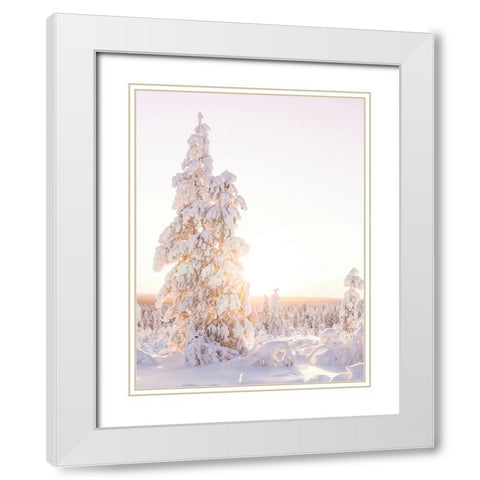 Cotton Candy Christmas White Modern Wood Framed Art Print with Double Matting by Straatsma, Leah