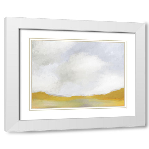 The Plateau Muted Mustard White Modern Wood Framed Art Print with Double Matting by Straatsma, Leah