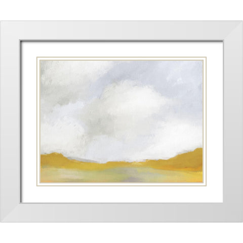 The Plateau Muted Mustard White Modern Wood Framed Art Print with Double Matting by Straatsma, Leah