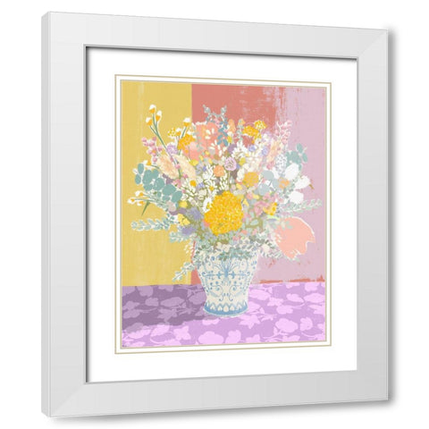 The Loveliest Bouquet White Modern Wood Framed Art Print with Double Matting by Straatsma, Leah