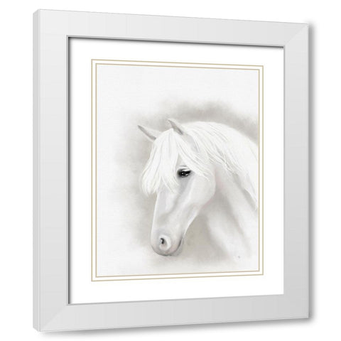 Majestic Horse White Modern Wood Framed Art Print with Double Matting by Straatsma, Leah