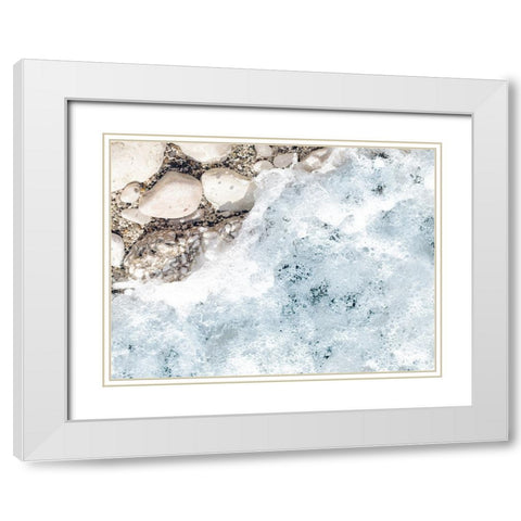 Rocky Shore 1 White Modern Wood Framed Art Print with Double Matting by Straatsma, Leah