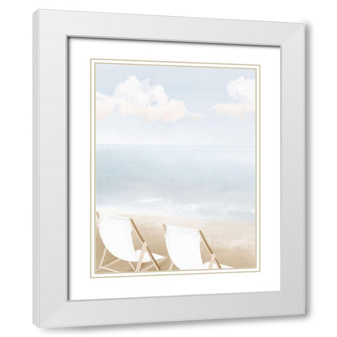Enjoying The View White Modern Wood Framed Art Print with Double Matting by Straatsma, Leah